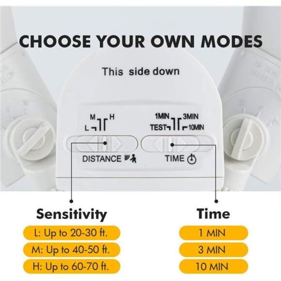 1800LM LED Motion Sensor Light Outdoor, Dual-Head Security Light, 3000K - Picture 5 of 8